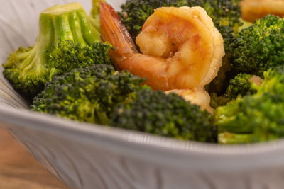 Close-up of meal served on table