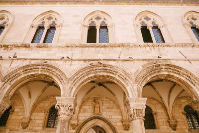 Low angle view of historical building