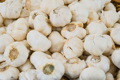 Full frame shot of onions for sale in market