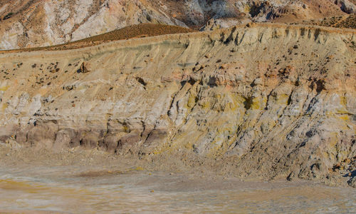 Scenic view of rock formation in water