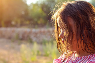 Close-up portrait of a girl