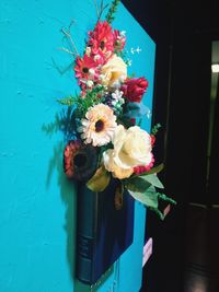 Close-up of rose flower pot