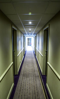 Empty corridor in building