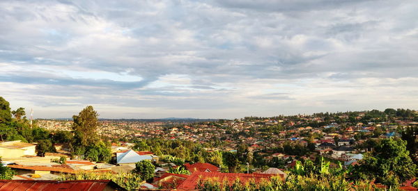 Panaromic view of kigali from kicukiro overlooking the kigali international airport. 