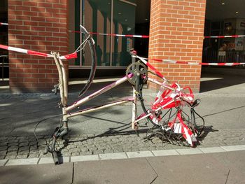 Bicycle on sidewalk