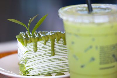 Close-up of drink on table