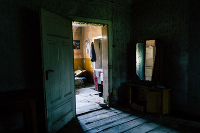 Interior of abandoned house