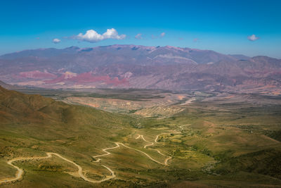 Aerial view of landscape against sky