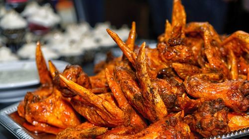 Close-up of meat on barbecue grill