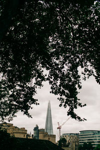 View of buildings against cloudy sky