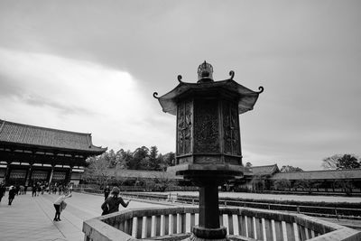 Low angle view of traditional building against sky