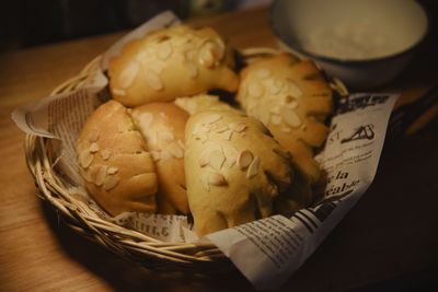 Close-up of cookies on table