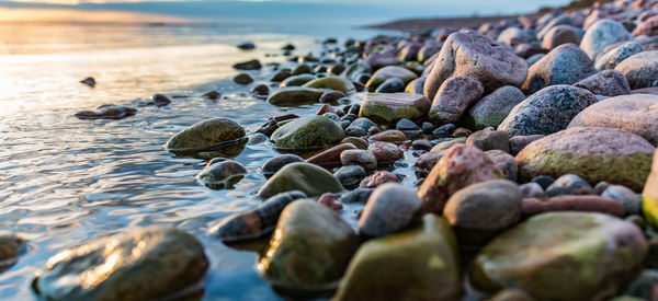 Beautiful natural stones located on the swedish baltic sea