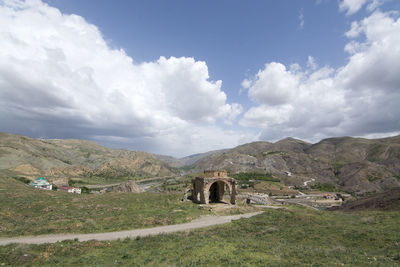 Scenic view of old ruins against sky