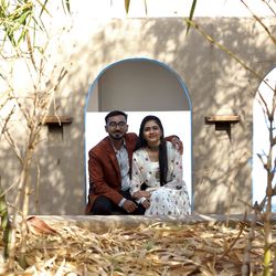 Full length portrait of a smiling young couple