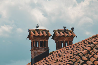 Low angle view of castle against sky