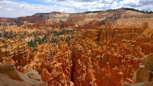 View of rock formations