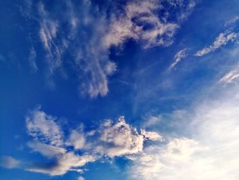 Low angle view of clouds in sky