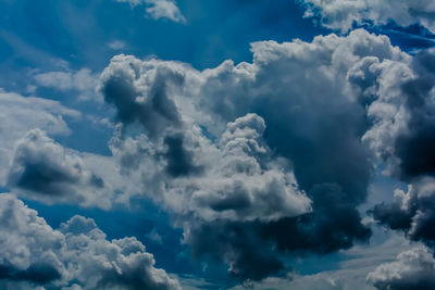 Low angle view of clouds in sky