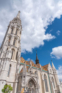 Low angle view of church against sky