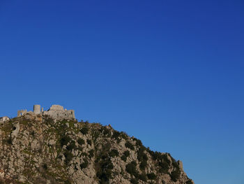 View of the fortress of tolfa, a beautiful lazio village in italy