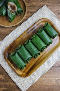 Indonesian traditional snack lemper 