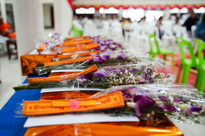 Close-up of flower for sale at market stall