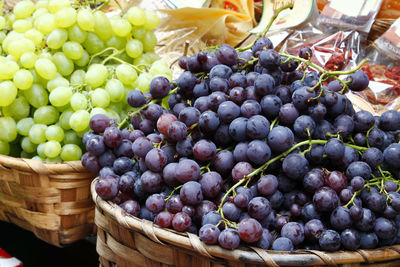 Grapes in market for sale