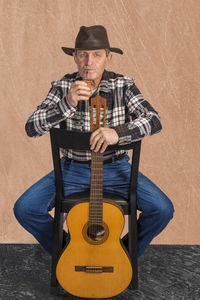 Young man playing guitar
