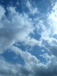 Low angle view of clouds in sky