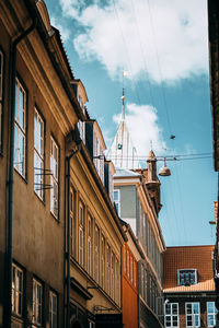 Low angle view of residential buildings against sky