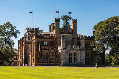 View of historical building against clear sky