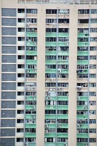 Low angle view of modern buildings in city