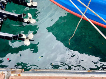 High angle view of swimming pool in sea