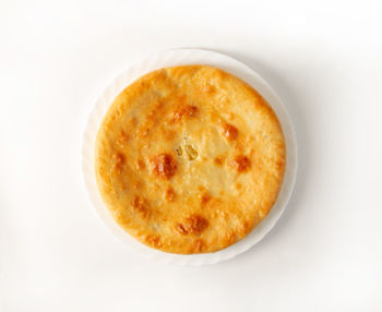 High angle view of bread in bowl