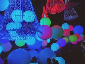 Close-up of illuminated christmas lights