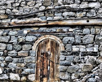 Close-up of stone wall