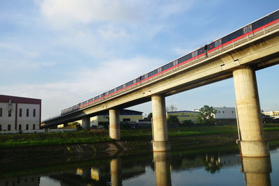 Low angle view of bridge against sky