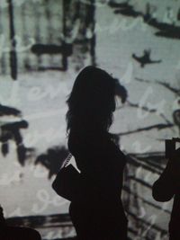 Woman at night