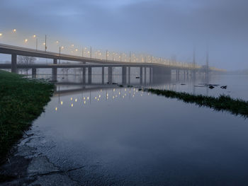 Bridge over river against sky