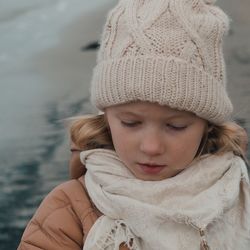 Portrait of cute girl during winter