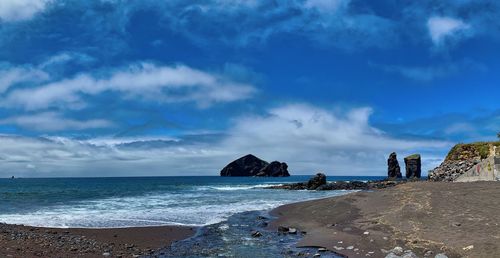 Panoramic view of sea against sky