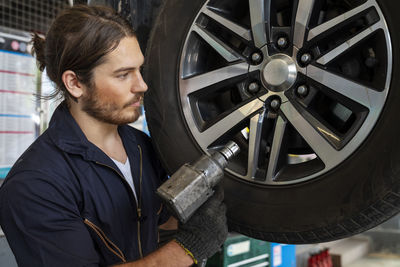 Portrait of man working