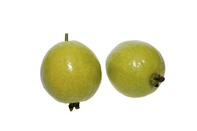 Close-up of apple against white background