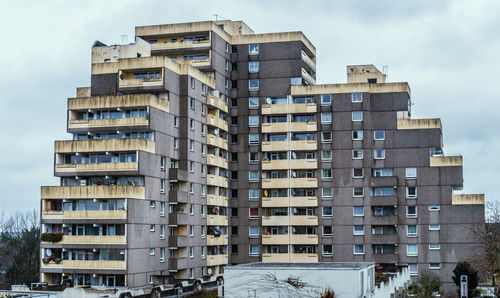 Low angle view of buildings against sky