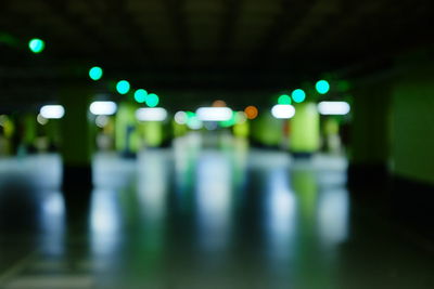 Defocused image of illuminated lights