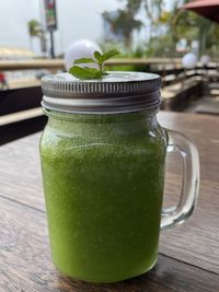 Close-up of drink on table