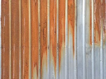 Full frame shot of rusty metallic structure