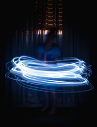 Blurred motion of light trails