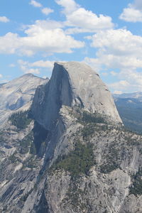 Scenic view of mountain range against sky